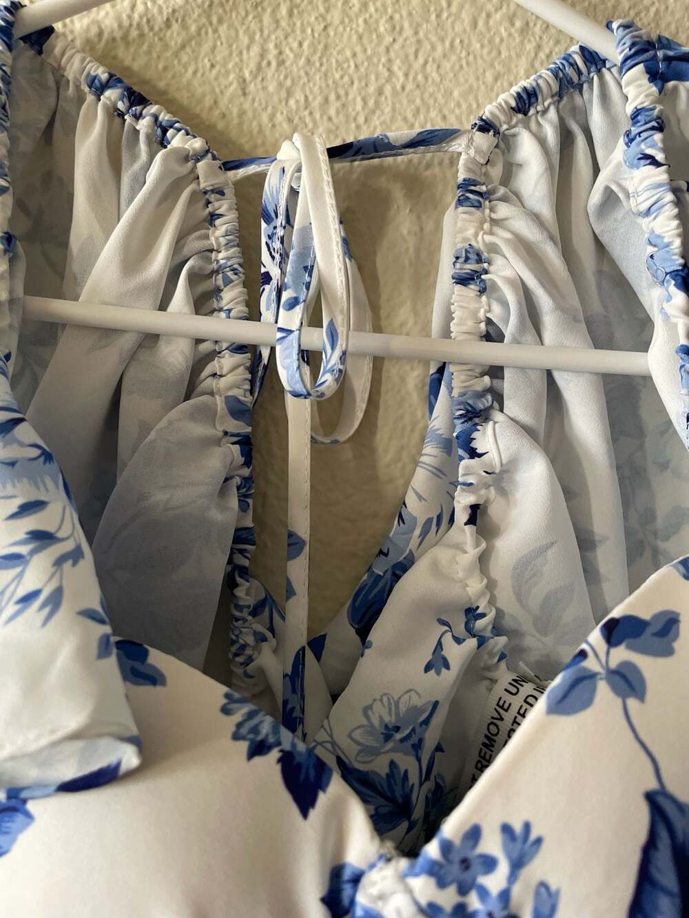 Club L London Blue Floral Ruched Maxi Dress UK Size 8 - Picture 6 of 13
